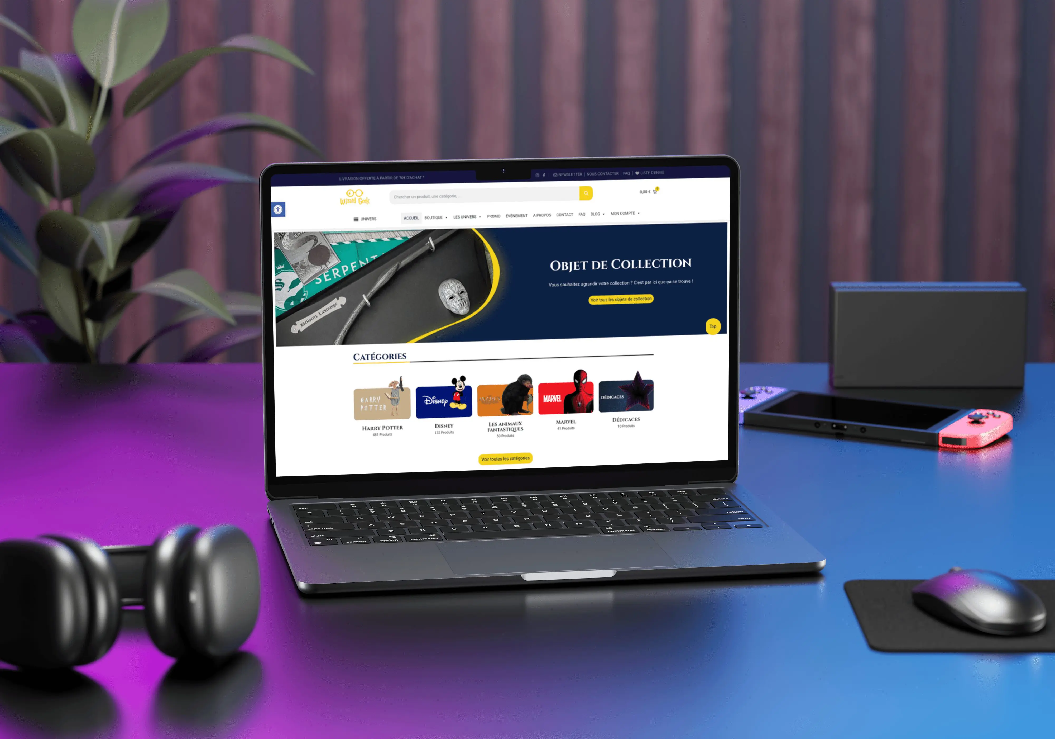 Projet : Wizard Geek réalisé par Web Evolution