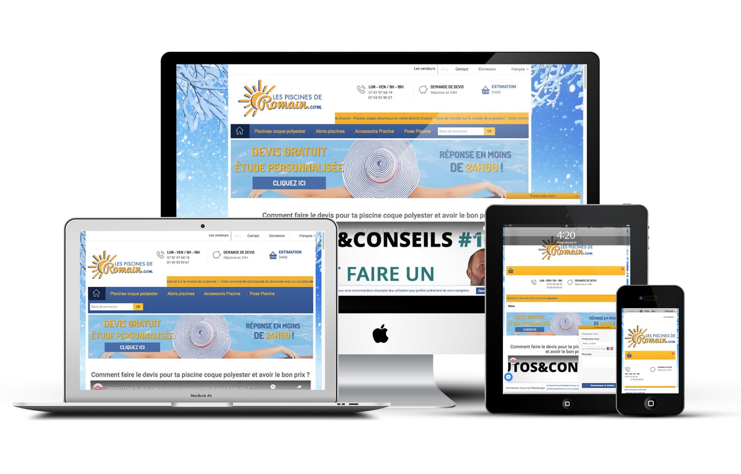 Les Piscines de Romain - Web Evolution