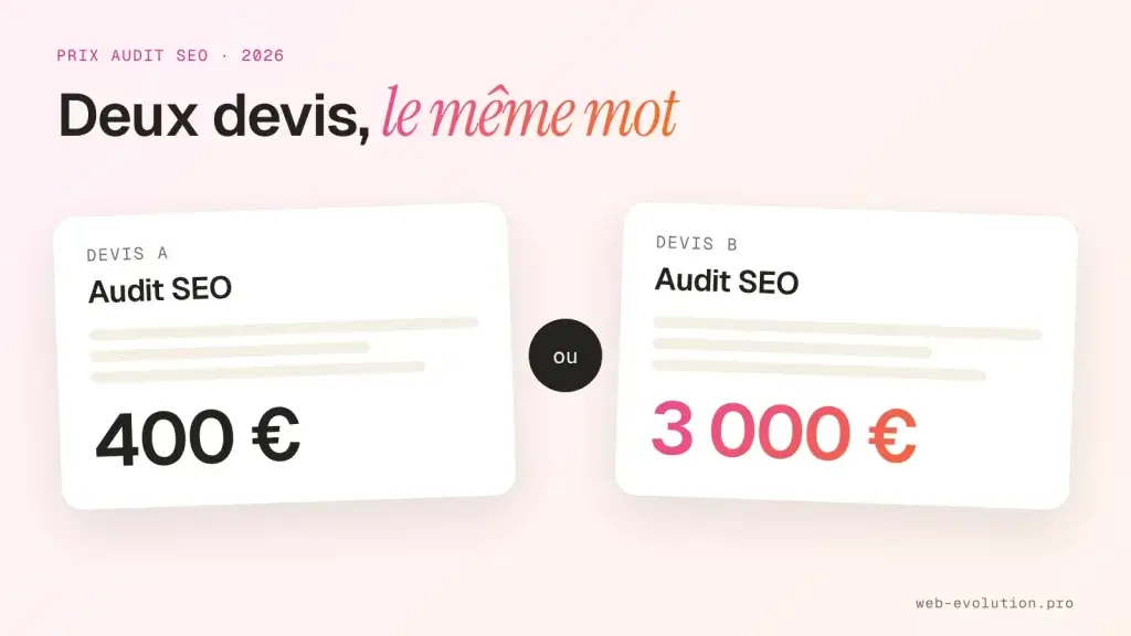 Prix audit SEO : comparer deux devis avant de signer